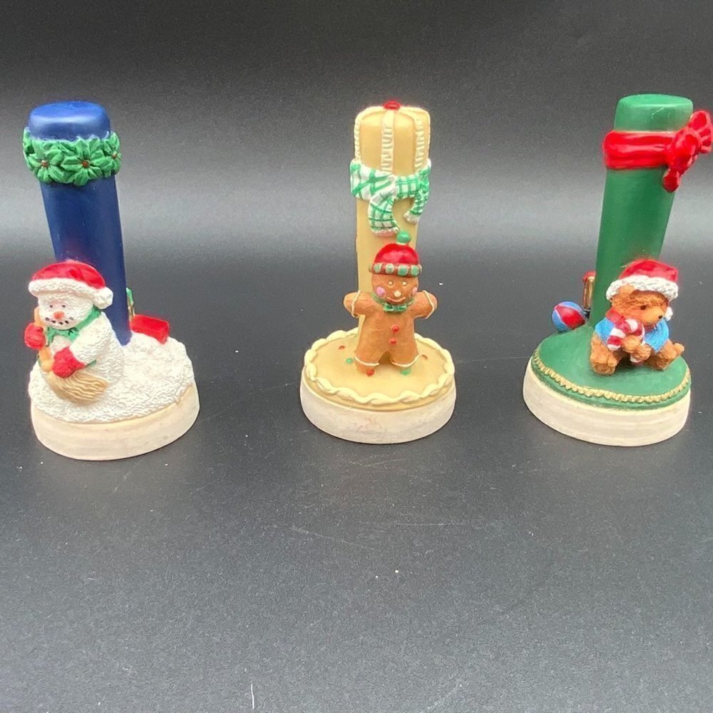Set of 3 NEW Holiday Cookie Stamps Bear Gingerbread Man Snowman